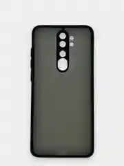 Черный чехол Xiaomi Redmi Note 8 Pro пластиковый матовый с цветными кнопками (Редми Нот 8 Про)