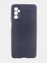 Темно-синий чехол для Samsung M52 с тиснением под кожу