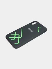 Силиконовый чехол кейс с принтом Геометрия Apple iPhone X,Xs MAX, XR (черно-зеленый)