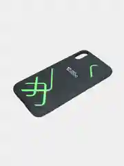 Силиконовый чехол кейс с принтом Геометрия Apple iPhone X,Xs MAX, XR (черно-зеленый)