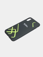 Cиликоновый чехол кейс с принтом Геометрия Apple iPhone X,Xs MAX,XR (черно-салатовый)
