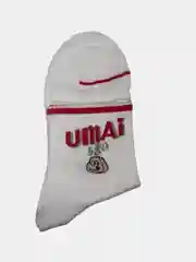 Красный носки высокие, с принтом, унисекс, белые