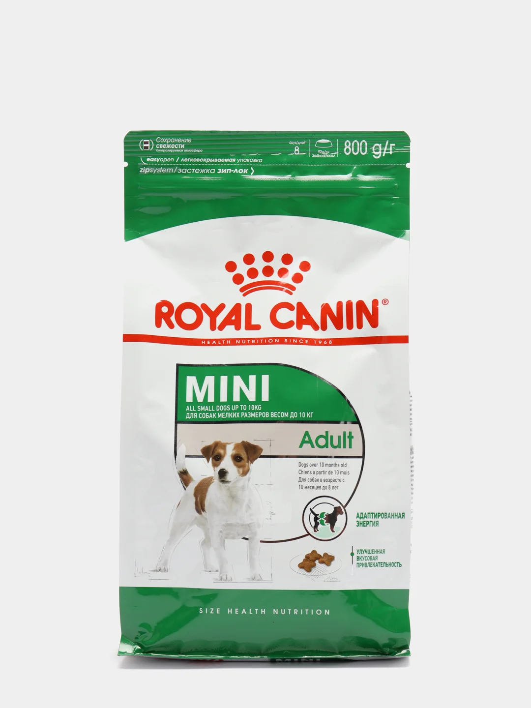 Корм Royal Canin Mini Adult для собак малых пород (до 10 кг), 10 мес. - 8 лет, 800 г