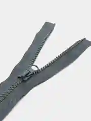 Серый молния тракторная двухсторонняя. 110 см. Замок для куртки.