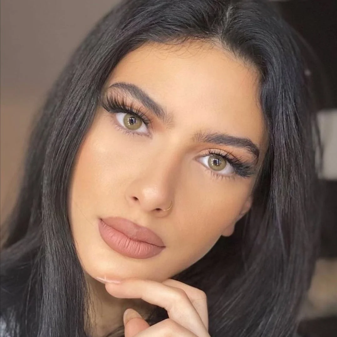 Цветные линзы с диоптриями карие для зрения Cloud Brown