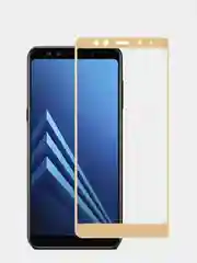Золотой защитное стекло Samsung A7 2018 A750