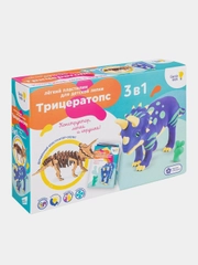 Палстилин-набор для детской лепки "Трицератопс"