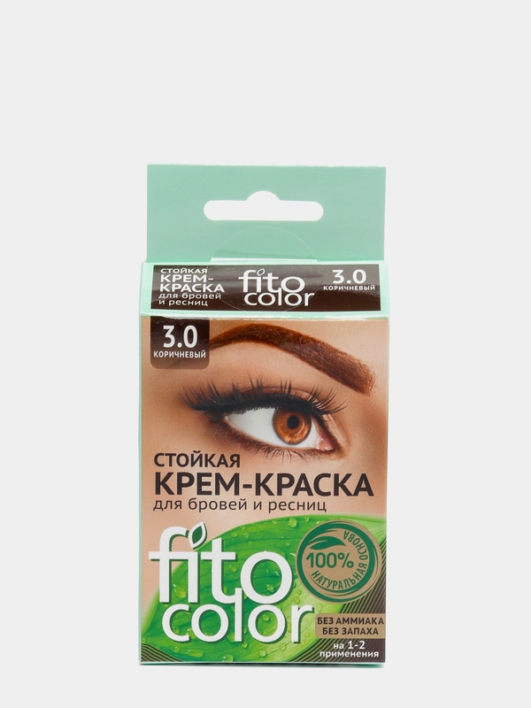Крем-краска для бровей и ресниц, коричневый.