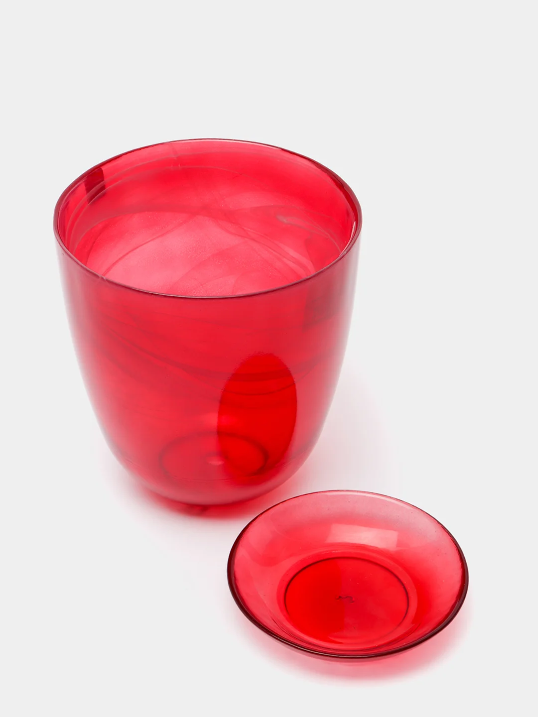 Горшок NiNaGlass алеб.крш.рубин/С