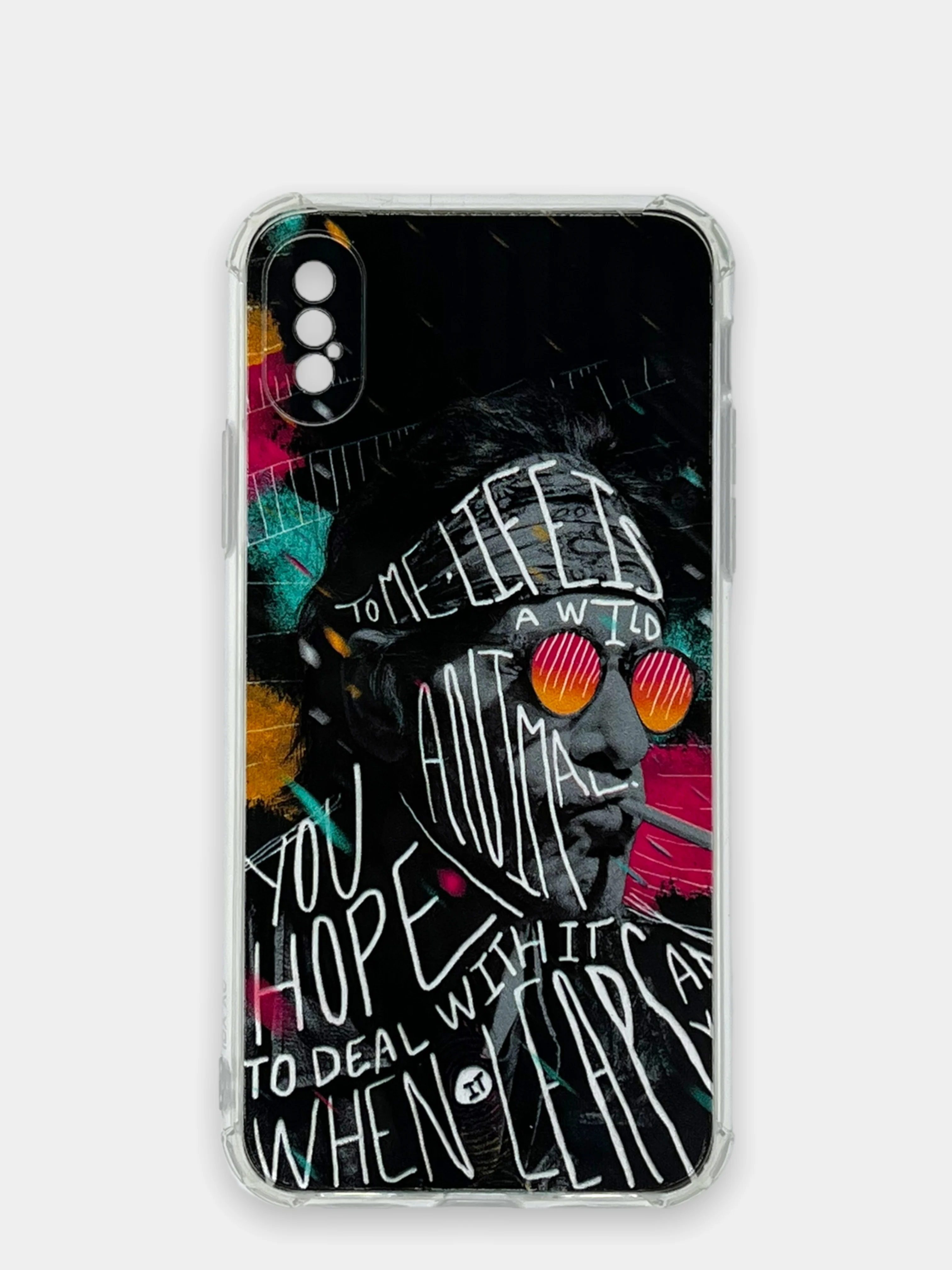 Угольный чехол Apple iPhone X / Xs чехол силиконовый с рисунком