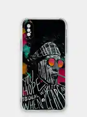 Угольный чехол Apple iPhone X / Xs чехол силиконовый с рисунком