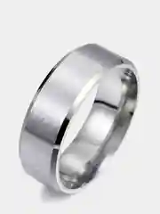 Серебряный кольцо из стали