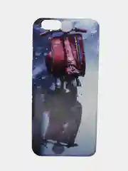 Небесно-голубой чехол-накладка iPhone 6 / 6s пластиковый с рисунком