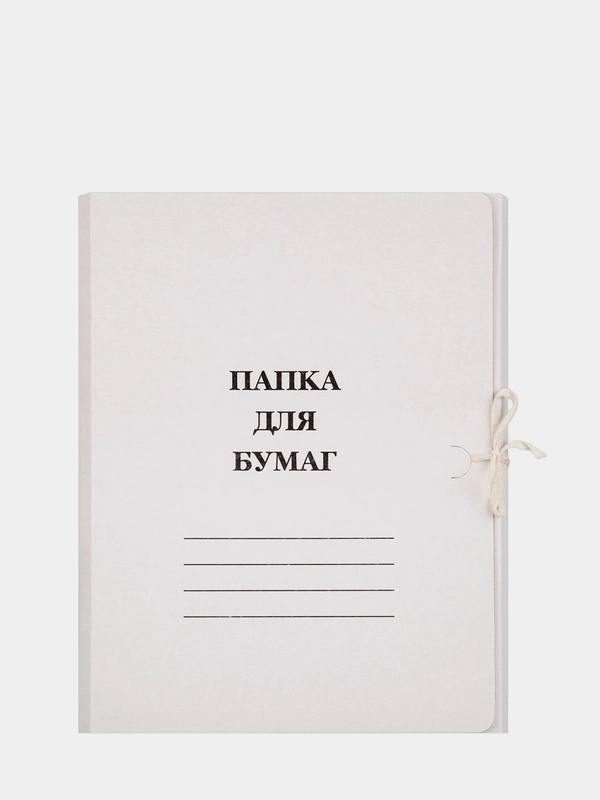 Папка с завязками, 220 г/м2 немелованная, 20 штук