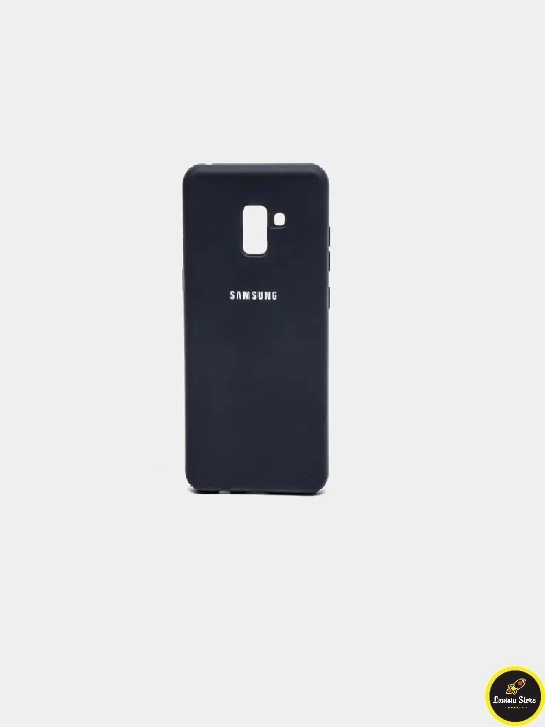 Синий меланж защитный силиконовый чехол Silikone Cover для Samsung A8 2018