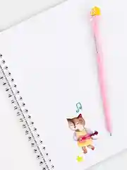 Кораллово-розовый sweet Cat Shop Скетчбук см, 40л офсетной бумаги + 6л акварельной