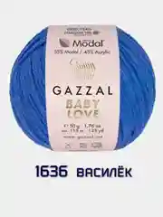 Небесно-голубой пряжа Беби Лав Газзал Baby Love Gazzal 55%-модал 45%-акрил 50 г 115 м