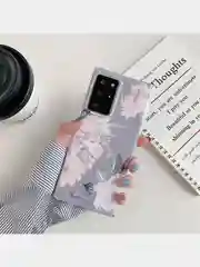 Конфетный чехол для Samsung A12, A22, A51, A52, A72, S20FE, S21FE, S22 цветы, голограмма