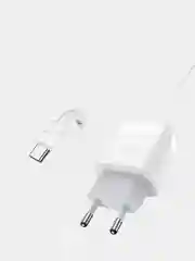 Белый сетевое зарядное устройство Hoco TYPE-C кабель, 3A, QC 3.0, C72Q