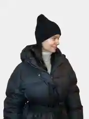 Черный шапка бини на осень/весну