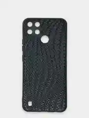 Угольный чехол Realme C21Y, Realme C25Y Реалми С21У / С25У черный, силиконовый, под кожу