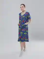 Индиго халат на замке