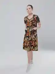 Хаки халат на замке
