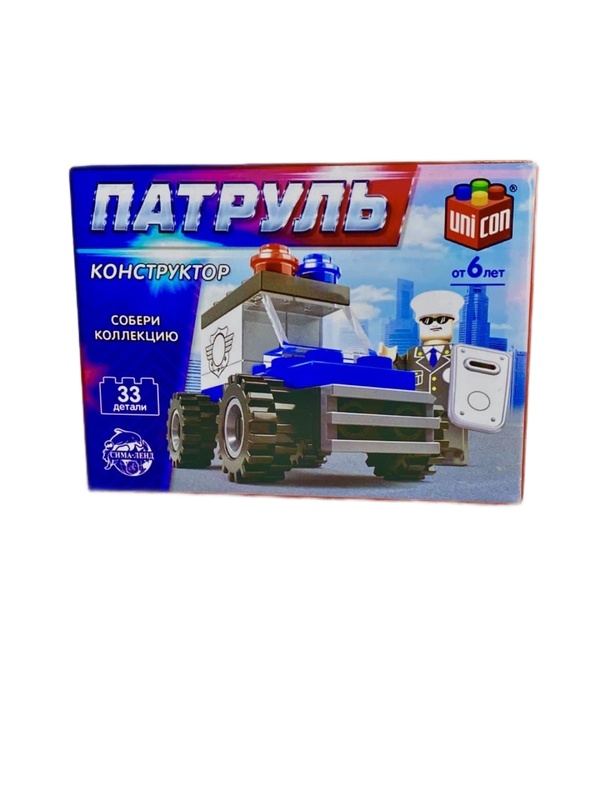 Конструктор Патруль Полицейский джип, 33 детали