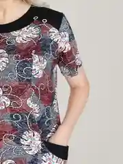 Красный milena21 Платье-туника "Ассоль ", домашняя туника, платье для дома, большие размеры