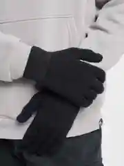 Черный перчатки  вязаные