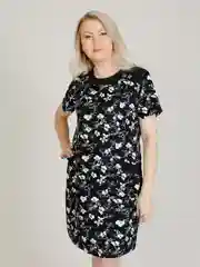 Розовый milena21 Платье-туника "Ассоль ", домашняя туника, платье для дома, большие размеры