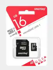 Карта памяти SmartBuy microSD, UHS-1 Class10, 16 - 128 Gb