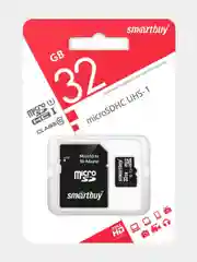 Карта памяти SmartBuy microSD, UHS-1 Class10, 16 - 128 Gb