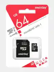 Карта памяти SmartBuy microSD, UHS-1 Class10, 16 - 128 Gb