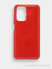 Красный чехол блестящий Xiaomi Poco F3 накладка с блёстками