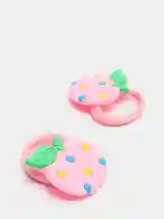 Алый детские резинки парные