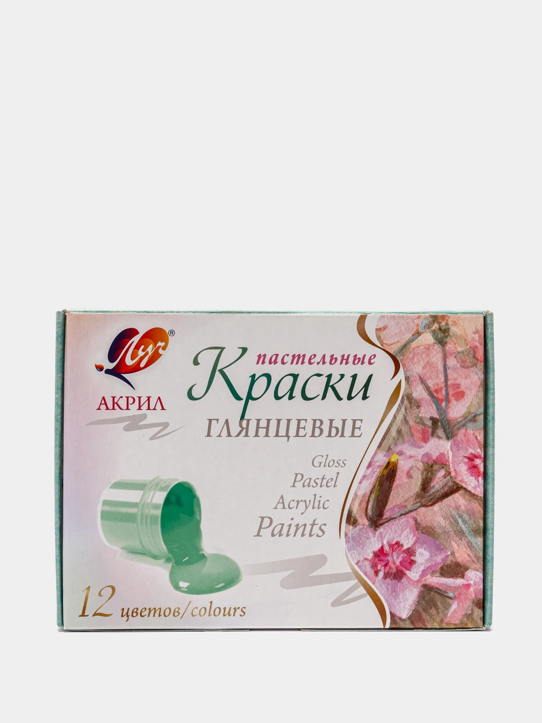Краска акриловая, набор 12 цветов х 20 мл, Луч, пастельные