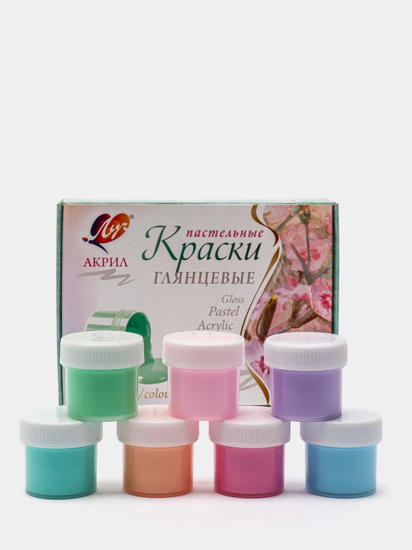 Краска акриловая, набор 12 цветов х 20 мл, Луч, пастельные