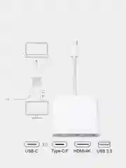 Адаптер, переходник (концентратор) Type-C/Thunderbolt на HDMI 4k и USB для Apple Macbook