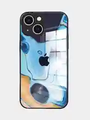 Коралловый чехол для iPhone 12, 13, Pro, Pro Max силиконовый "Акварель"
