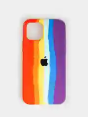 Алый чехол разноцветный радужный Rainbow case для iPhone 12, 12 Pro, 12 Pro Max