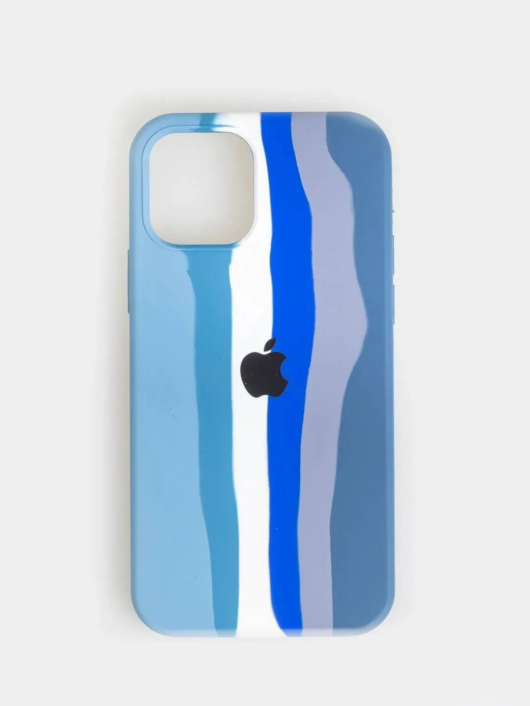 Голубой чехол разноцветный радужный Rainbow case для iPhone 12, 12 Pro, 12 Pro Max