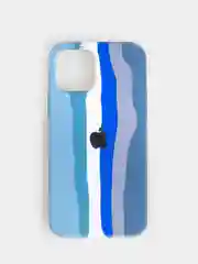 Голубой чехол разноцветный радужный Rainbow case для iPhone 12, 12 Pro, 12 Pro Max