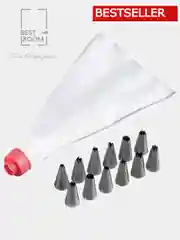 Набор кондитерский Помощник, 12 насадок, d=1,5см , мешок  23см/ насадки МИКС/Best Room
