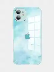 Бирюзовый чехол для IPhone 12, 13, Pro, Pro Max, силиконовый, "Небо"