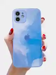 Бирюзовый чехол для IPhone 12, 13, Pro, Pro Max, силиконовый, "Небо"