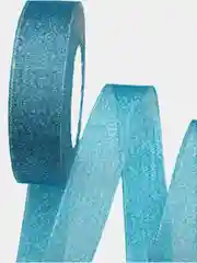 Бирюзовый лента парча 25 мм отрез 2 метра