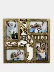Бронзовый фоторамка-коллаж, мультирамка "Family", 4 фото, 36х36 см
