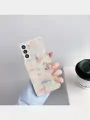 Салатовый чехол "Цветочки" для Samsung A12, A22, A51, A52, A72, iPhone 11, iPhone 13