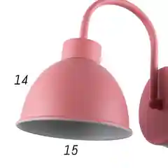 Бра 1669/1PK E27 40Вт розовый 15х22,5х21 см